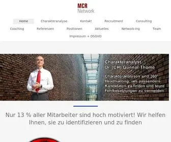 MCR-Network.com(MCR Network 360 Grad Headhunting und Führungskräfte Coaching) Screenshot