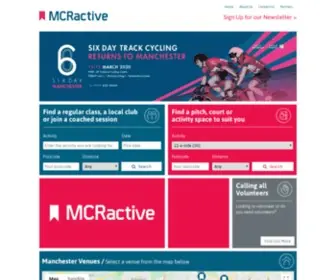 Mcractive.com(Get active in Manchester) Screenshot