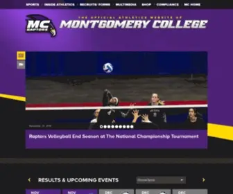 Mcraptors.com(Montgomery College) Screenshot