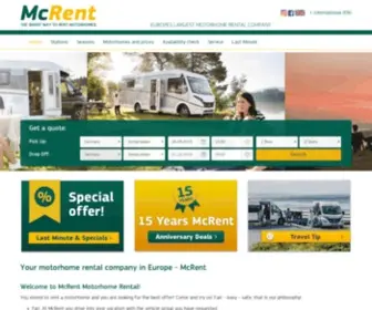 Mcrent.eu(Motorhome and Campervan rental) Screenshot