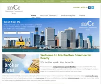 MCRNY.com(Manhattan Commercial Realty) Screenshot