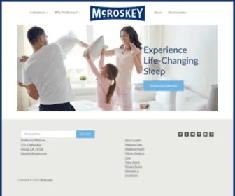 Mcroskey.com(Thoughtfully crafted mattresses using time) Screenshot