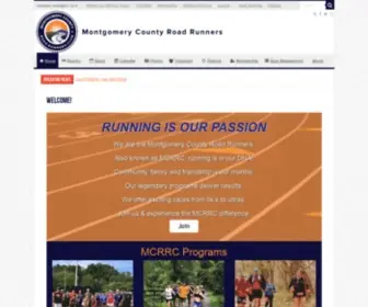 MCRRC.org(Montgomery County Road Runners Club) Screenshot