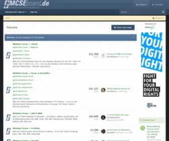 Mcseboard.de(Windows Server & IT Pro Community) Screenshot