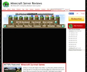 Mcserverreviews.com(Minecraft Servers Reviews by the Community) Screenshot