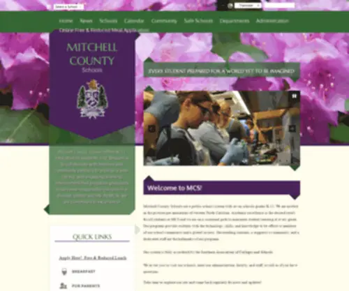 MCSNC.org(Mitchell County Schools) Screenshot