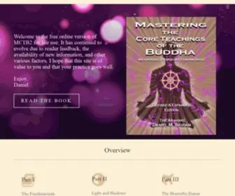 MCTB.org(The home of the evolving Mastering the Core Teachings of the Buddha) Screenshot