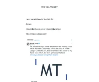 MCtracey.com(Michael Tracey) Screenshot