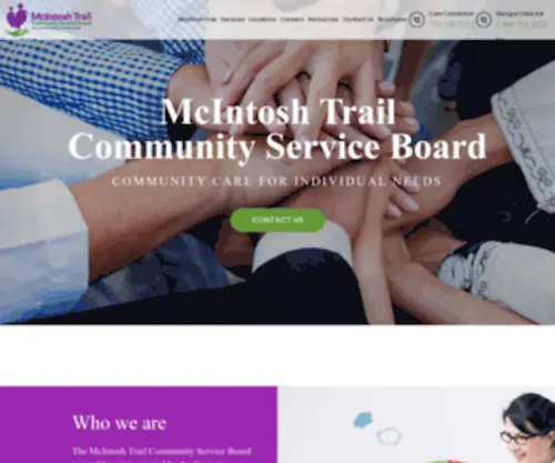 MCtrail.org(McIntosh Trail Community Service Board) Screenshot