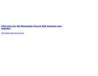 Mcusa-Archives.org(Mennonite Church USA Historical Committee and Archives) Screenshot