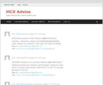 Mcxadvise.com(India’s) Screenshot