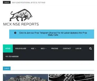 MCXnsereports.com(Best commodity tips in India) Screenshot