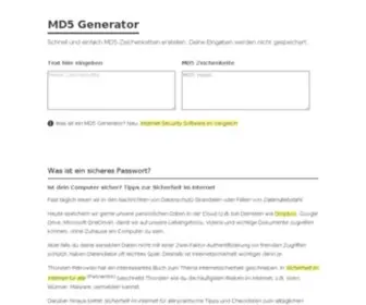 MD5-Generator.de(MD5 Generator) Screenshot