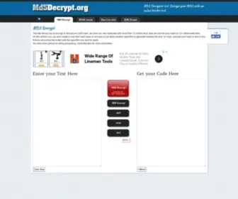 MD5Decrypt.org(MD5Decrypt) Screenshot