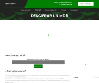 MD5Online.es(MD5 Online) Screenshot
