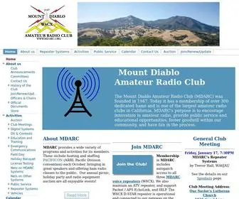 Mdarc.org(The Mount Diablo Amateur Radio (HAM)) Screenshot