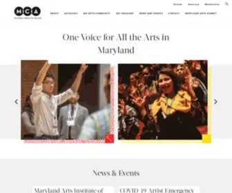 Mdarts.org(Maryland Citizens for the Arts) Screenshot