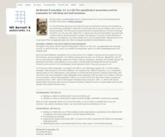 MDBcpa.com(MD Bennett & Associates) Screenshot