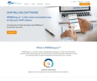 Mdbilling.ca(OHIP & Medical Billing Software Ontario) Screenshot