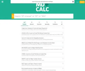 Mdcalc.com(Medical calculators) Screenshot