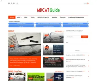 Mdcatguide.com(MDCAT Guide) Screenshot