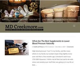 MDcreekmore.com(Sharing the very best information on all things related to prepping) Screenshot