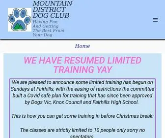 MDDC.com.au(Mountain District Dog Club) Screenshot