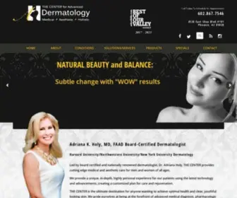 Mddermsolutions.com(THE CENTER for Advanced Dermatology in Phoenix) Screenshot