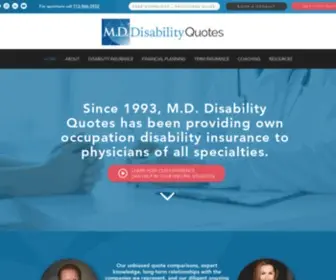 MddisabilityQuotes.com(Specialty-Specific Disability Insurance & Life Policies) Screenshot