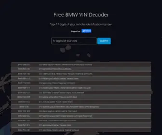 Mdecoder.com(Free BMW VIN Decoder) Screenshot