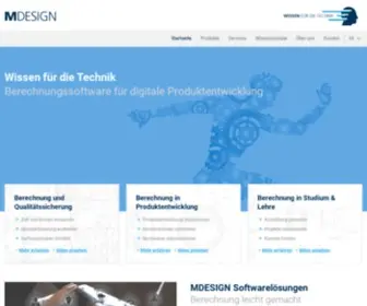 Mdesign.de(Berechnungssoftware & Engineering Service MDESIGN) Screenshot