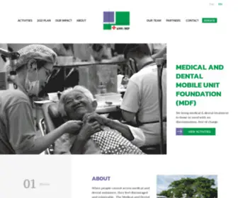 MDFthailand.org(มูลนิธิหน่วยแพทย์และทันตแพทย์เคลื่อนที่) Screenshot