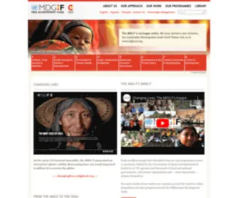 MDgfund.org(The MDG Achievement Fund) Screenshot