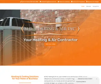 Mdheatingair.com(Heating & Air Inc) Screenshot