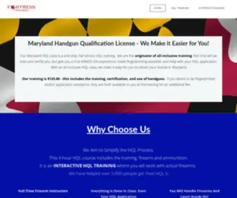 MDHQL.com(Maryland HQL Class for those who need the Maryland Handgun Qualification License. Our HQL training) Screenshot