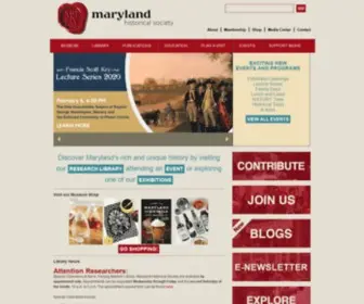 MDHS.org(Maryland Historical Society) Screenshot