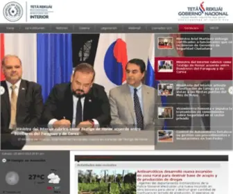 Mdi.gov.py(Bienvenidos al sitio web del Ministerio del Interior del Paraguay) Screenshot