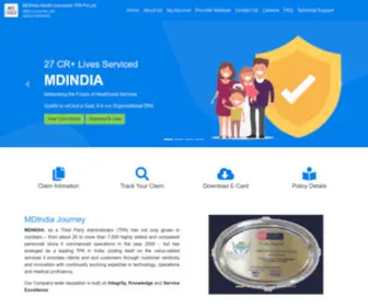 Mdindiaonline.com(MDIndia Health Insurance TPA Private Limited) Screenshot
