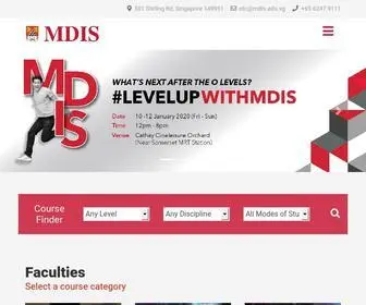 Mdis.edu.sg(Study in Singapore With MDIS) Screenshot