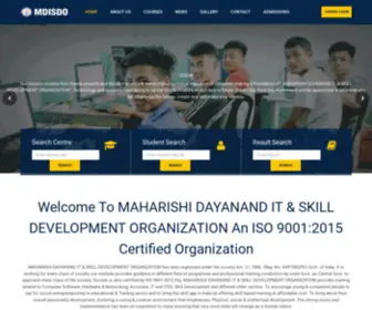 Mdisdo.org(Maharshi Dayanand IT & Skill Development Organization) Screenshot