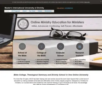 Mdivs.edu(Master's International School of Divinity) Screenshot