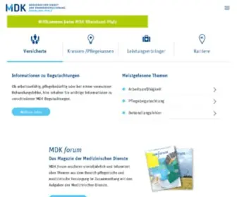 MDK-RLP.de(MDK Rheinland) Screenshot