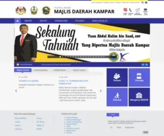 Mdkampar.gov.my(Portal Rasmi Majlis Daerah Kampar (MDKpr)) Screenshot