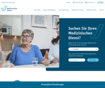 MDK.de(Der Medizinische Dienst im Gesundheitswesen) Screenshot