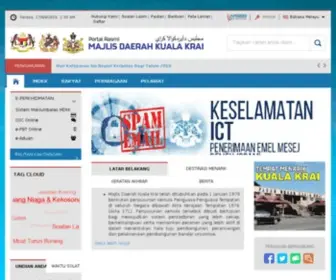 MDKkrai.gov.my(Laman Web Rasmi MD Kuala Krai) Screenshot