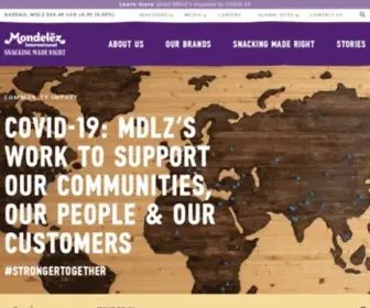 MDLZ.com(Mondelēz International) Screenshot