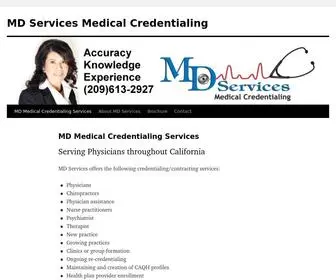 Mdmedicalcredentials.com(MD Services Medical Credentialing) Screenshot