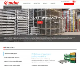 MDM.fr(Manuracks, Bacs de Rétention, Bacs Plastiques de Stockage, Caisses Palettes, Conteneurs et Emballages) Screenshot