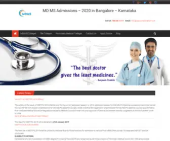 MDmsadmissions.com(MD ADMISSION BANGALORE) Screenshot