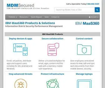 MDmsecured.com(IBM MaaS360 Products & Solutions) Screenshot